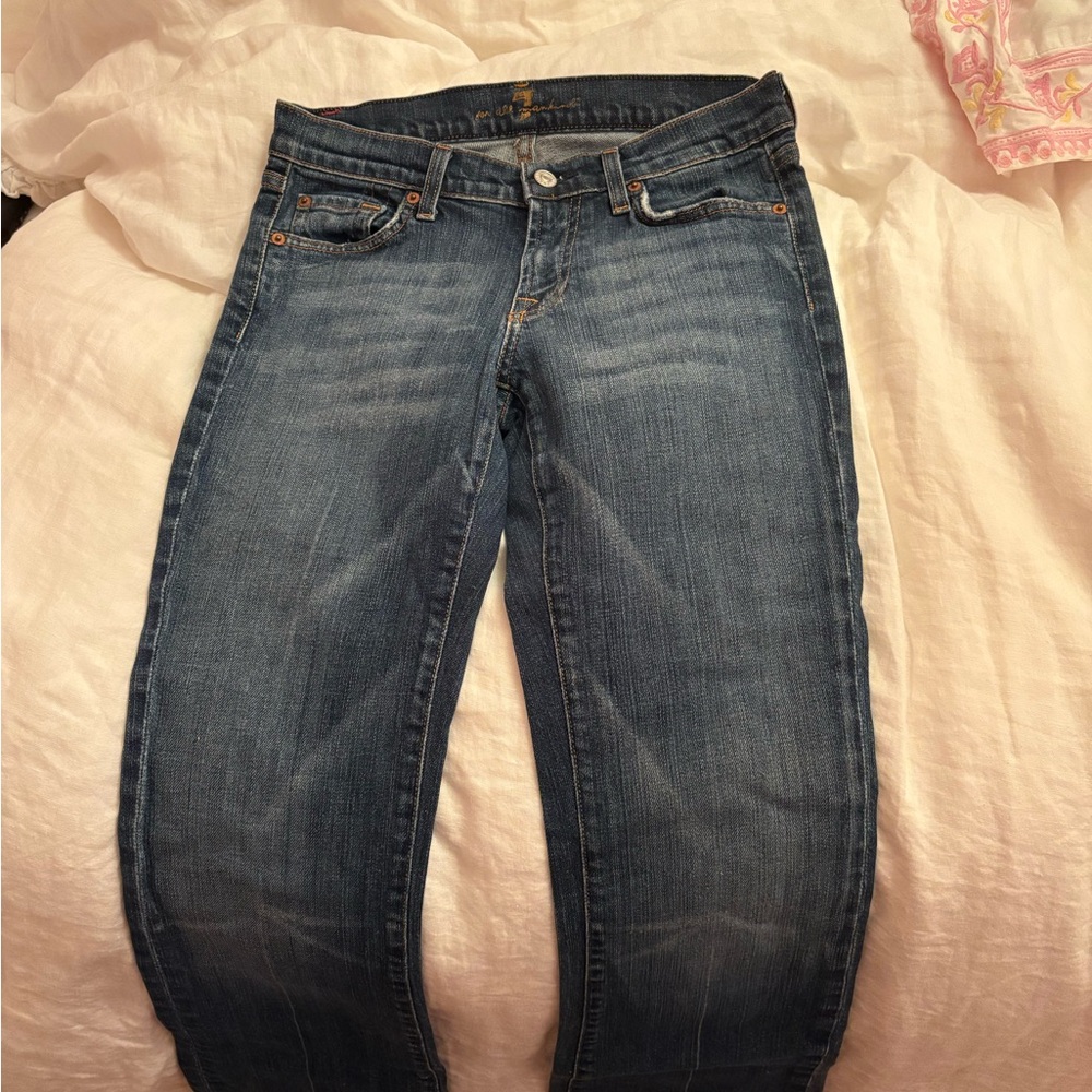 Vintage 7 For All Mankind Dark Wash Bootcut Jeans